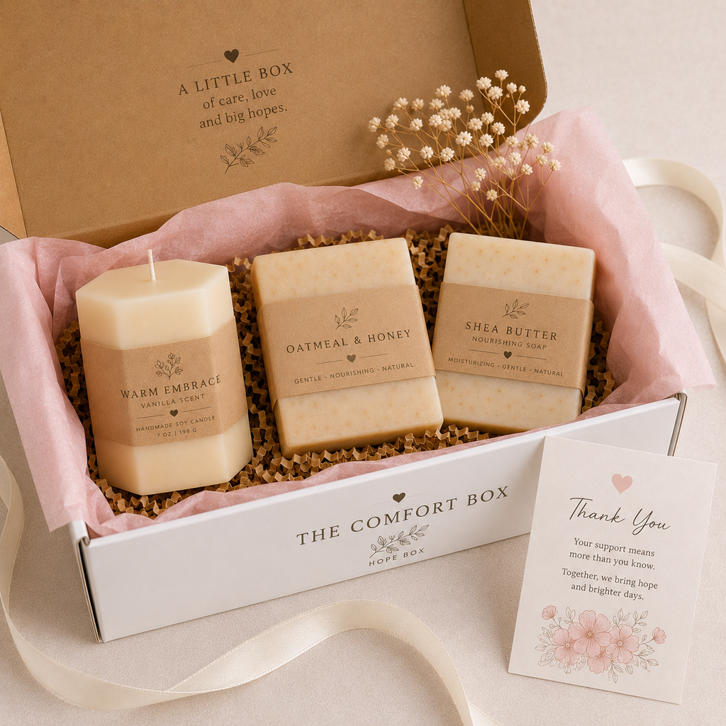 The Comfort Box | Vanilla Candle & Soap Gift Set