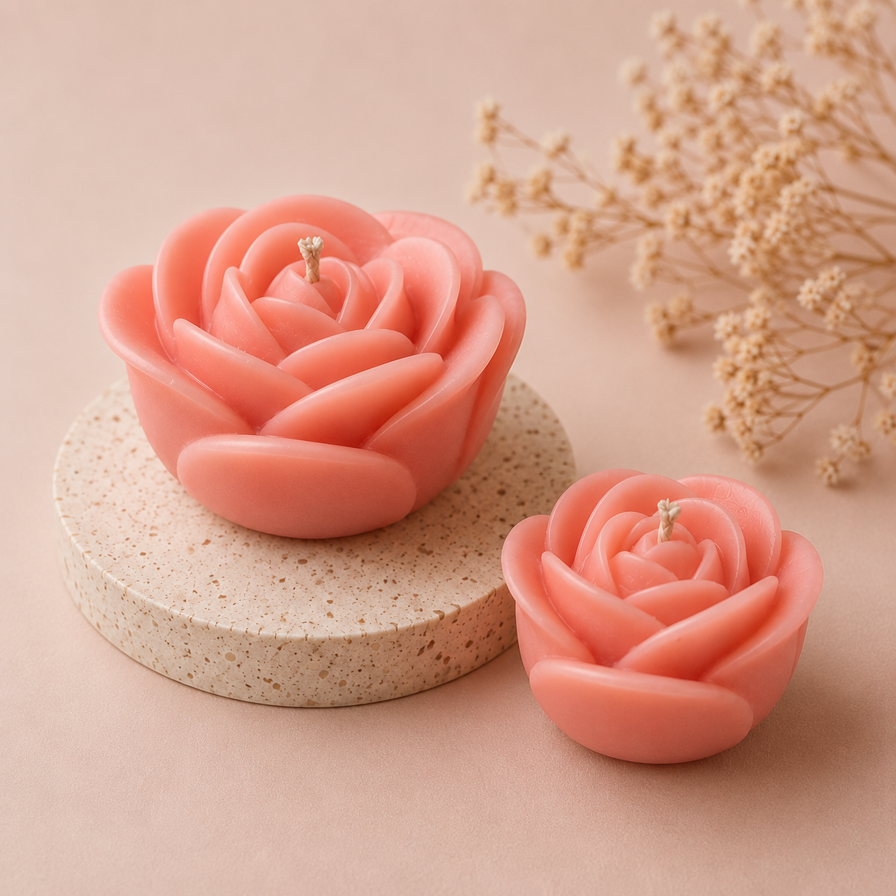 Bloom Duo | Rose Candle Set